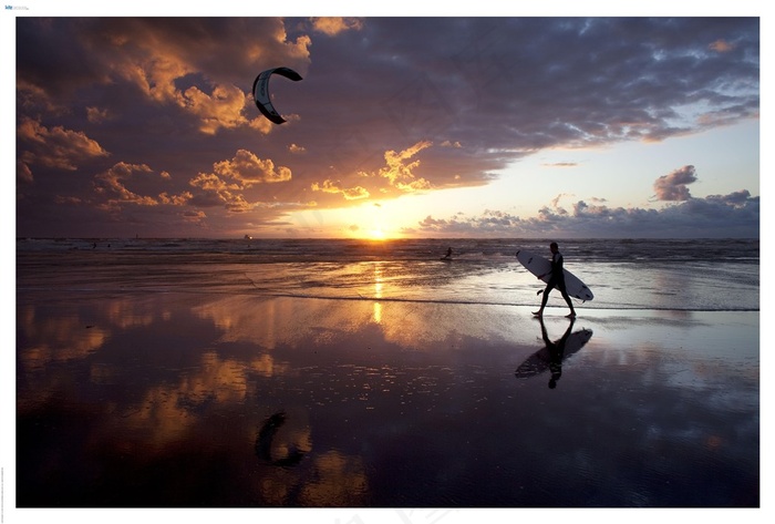日出日落摄影海上美图素材