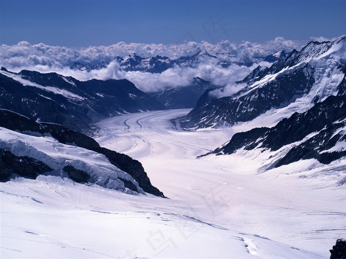高清雪山风景图片素材下载