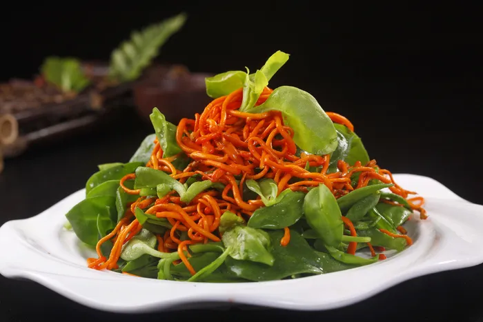 虫草花拌田七 (4)