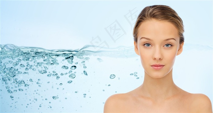 性感美女与水纹