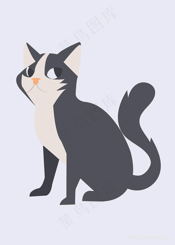 矢量手绘猫插画