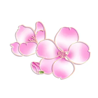 国潮风立体浮雕金边手绘花朵花卉PSD设计PNG免扣图片元素素材