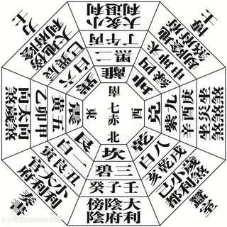 太极图门画素材风水图客厅大门神阴阳图画原图