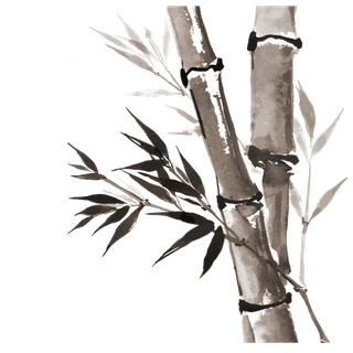 竹子水墨画中国风国画墨水书法竹子画