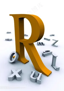 3D立体字母R背景素材 3D立体字母R背景素材