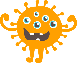 卡通可爱怪兽病毒免扣PNG素材图片 (8)