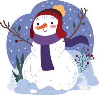 矢量雪人图 矢量 