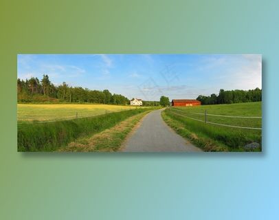 绿草地风景图片