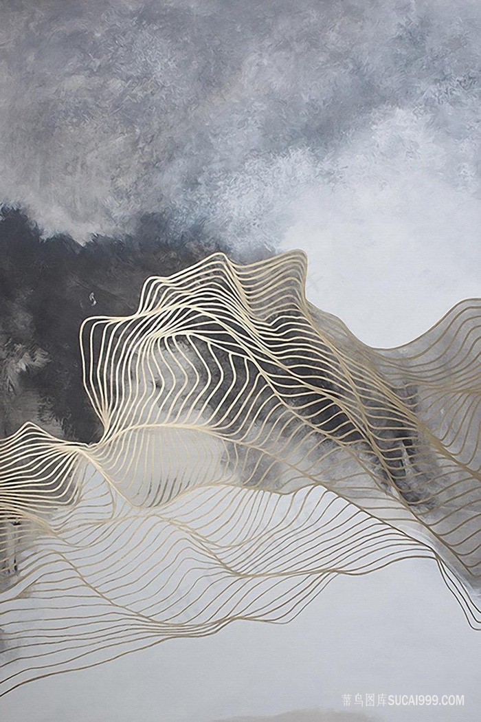 动态线条水墨抽象背景