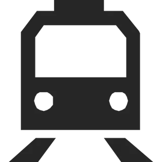 黑白火车头图标元素