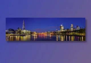 高清水上城市夜景风景画