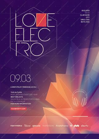 科技感多边形海报模板