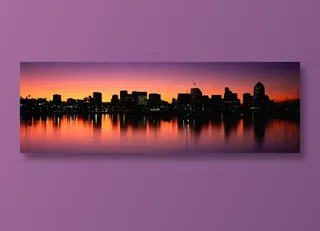 夕阳城市建筑美景