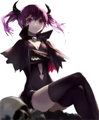 牛魔女孩素材卡通简笔素材