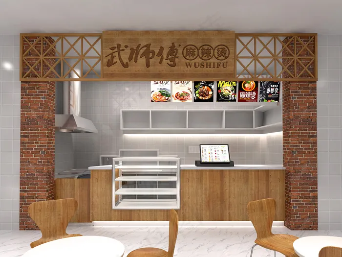 高端店面门头智能贴图样机psd模版下载