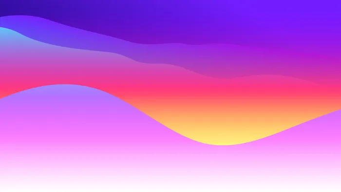 极简剪纸波浪弥散光渐变背景图