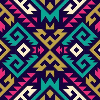 少数民族藏族特色花纹波西米亚风纹理背景图案设计AI矢量图片素材