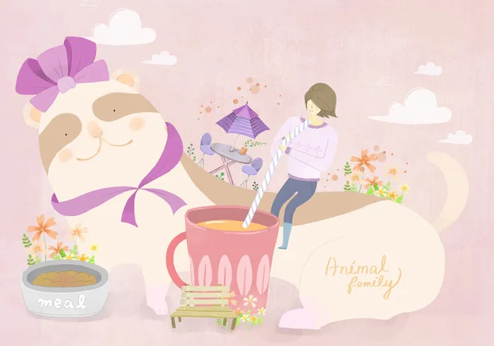 卡通创想男孩绘画PSD素材psd模版下载