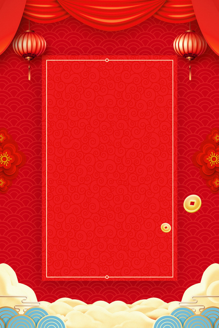 新年春节喜庆摄影楼背景图设计素材
