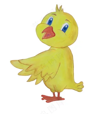 黄色萌萌哒卡通小鸡图片