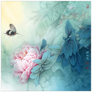 赵粉凤尾蝶国画 赵粉凤尾蝶国画