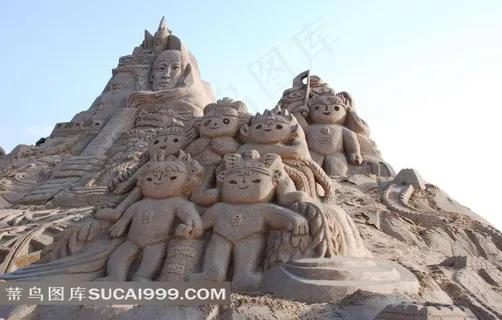 山东烟台海阳沙雕摄影