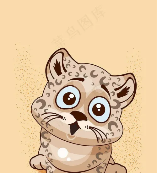 可爱小花豹艺术插画系列图片