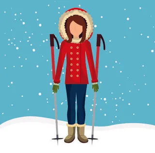 冬天服饰服装冬装穿冬装保暖冬季卡通人物男女装Ai矢量图片素材