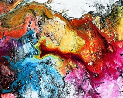 杂乱彩色涂料图案高清图片