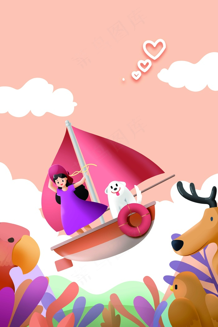 儿童节背景  psd模版下载