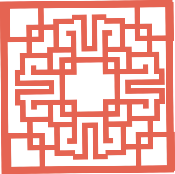 简约风中式传统图案窗花贴画镂空窗户瓷砖PNG免扣图片素材 (104)