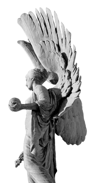 免抠长翅膀的美丽女人雕塑