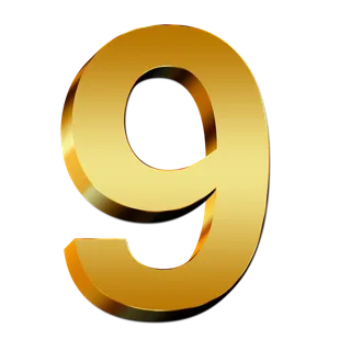 数字9金色