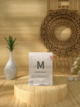 国潮风中式文创纸盒智能样机