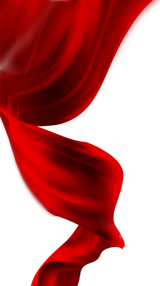 红色飘带免扣素材