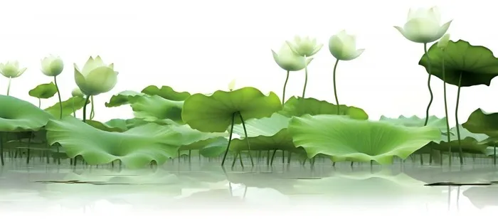 水面荷叶背景