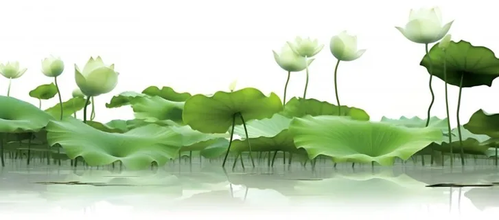 水面荷叶背景