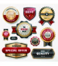 免抠标签图案矢量