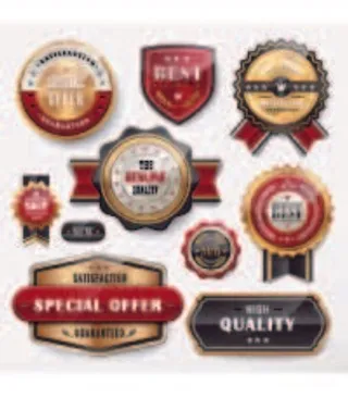 免抠标签图案矢量