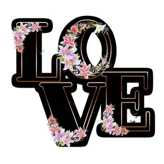 设计love字装饰情人节