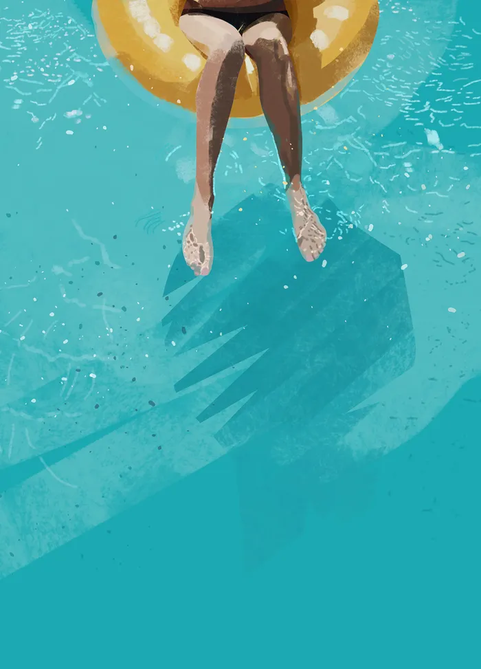 夏季游泳池背景