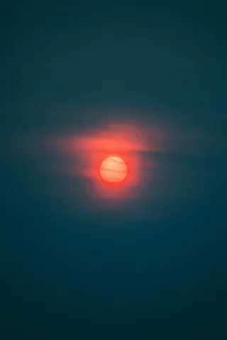 红色夕阳图片素材