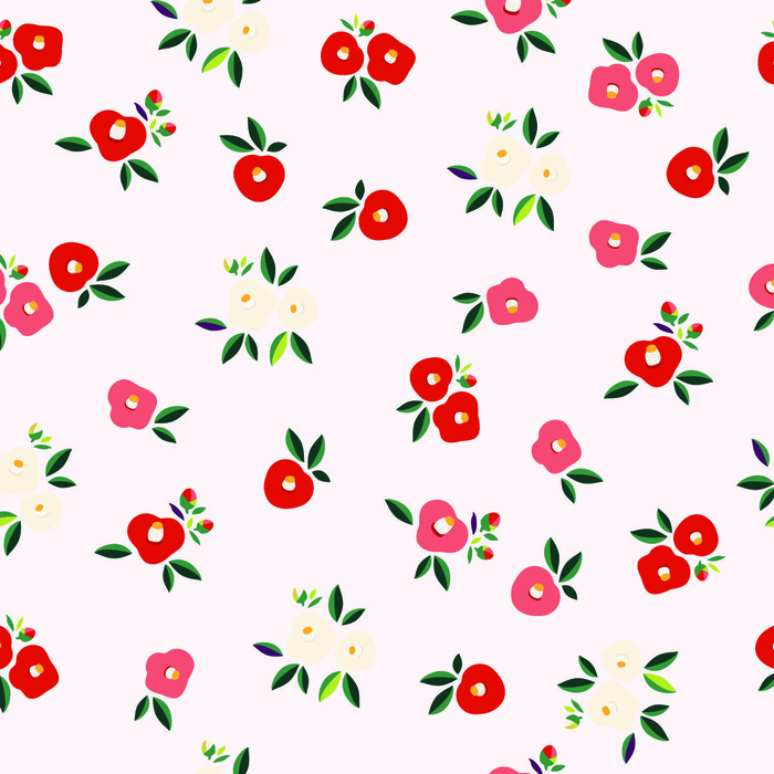 花卉唯美手绘花朵面料纹理手机壳布料面料印花服装矢量图案素材