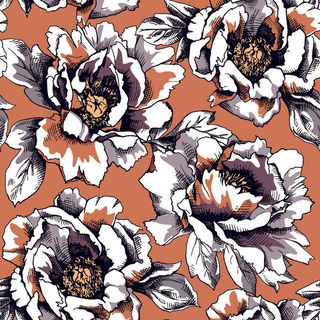 花卉唯美手绘花朵面料纹理手机壳布料面料印花服装矢量图案素材