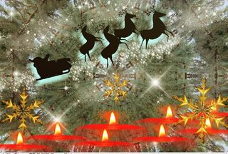 圣诞节雪花装饰风景