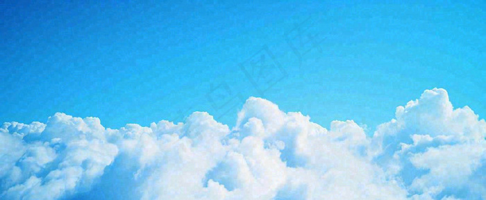 夏天蓝天白云天空