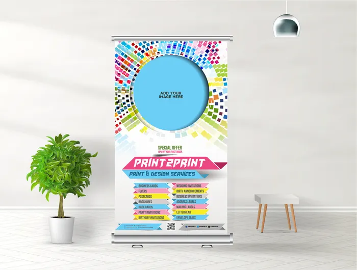 商务展架公司展架易拉宝矢量AIai矢量模版下载