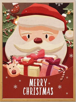圣诞节插画圣诞老人和礼物