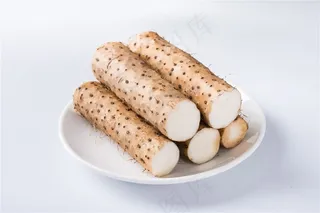 盘子里的山药图片