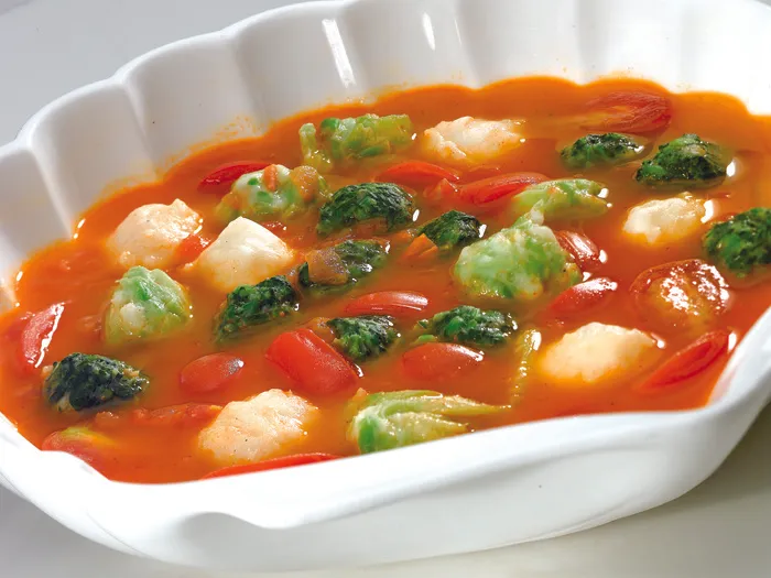  鲜番茄汁煮三丸